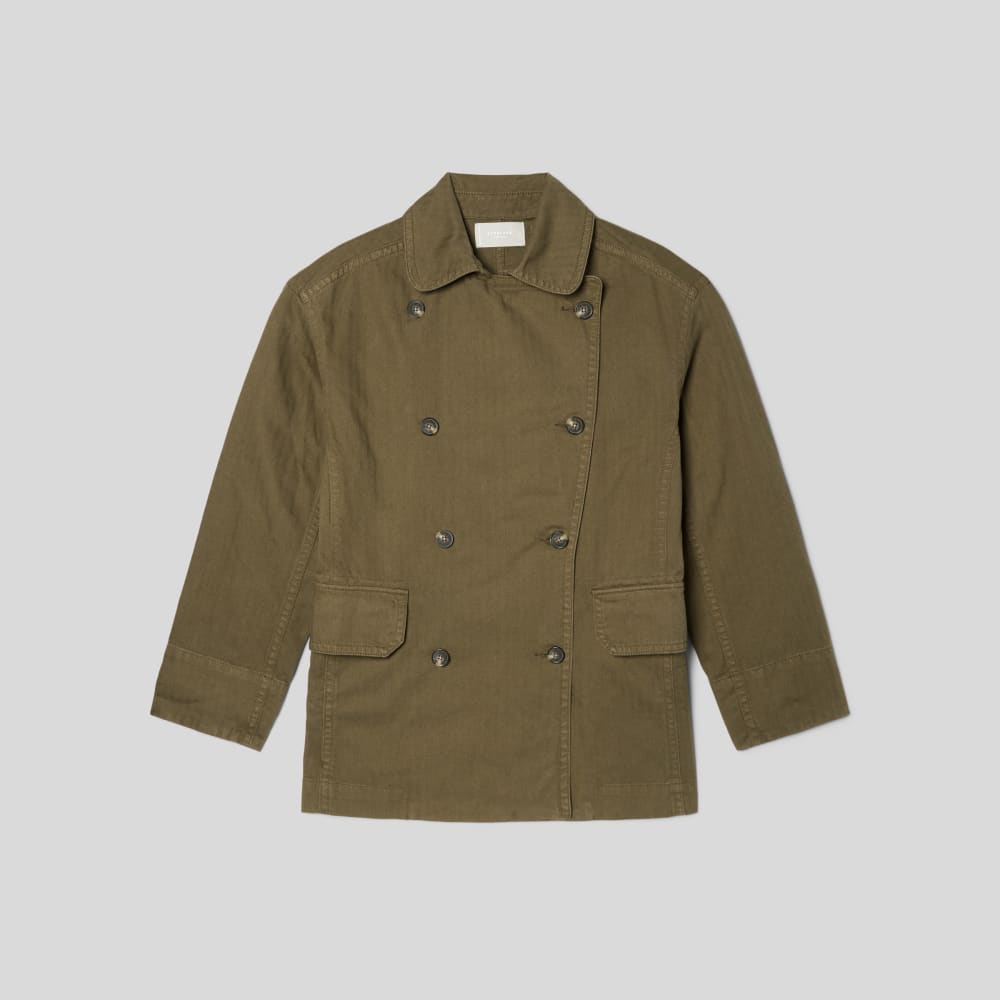 The Organic Cotton Herringbone Jacket in Beech — alternate view
