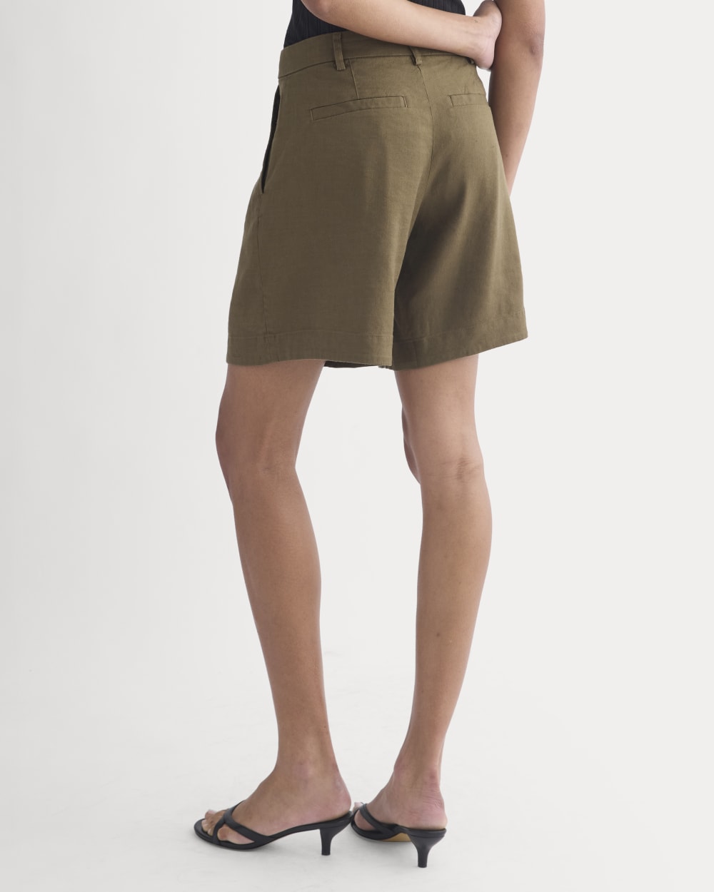Tailored A-Line Short in Beech — detail view