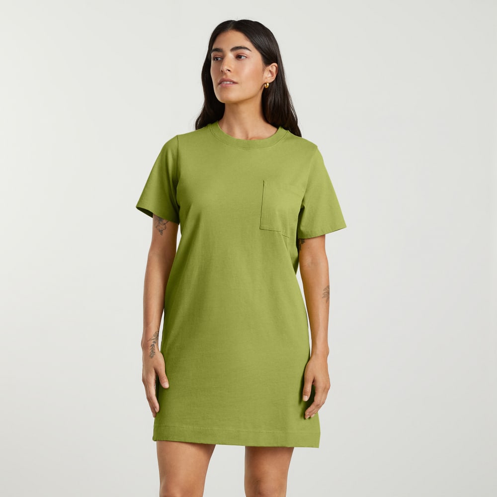 The Organic Cotton Weekend Tee Dress in Pepper — alternate view