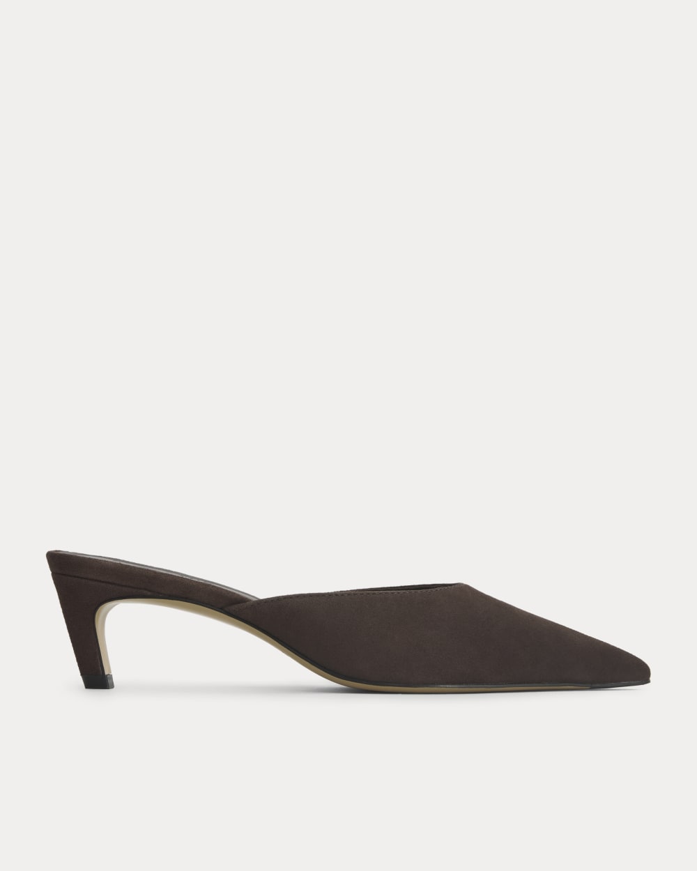 Studio Kitten Heel in Dark Chocolate — front view