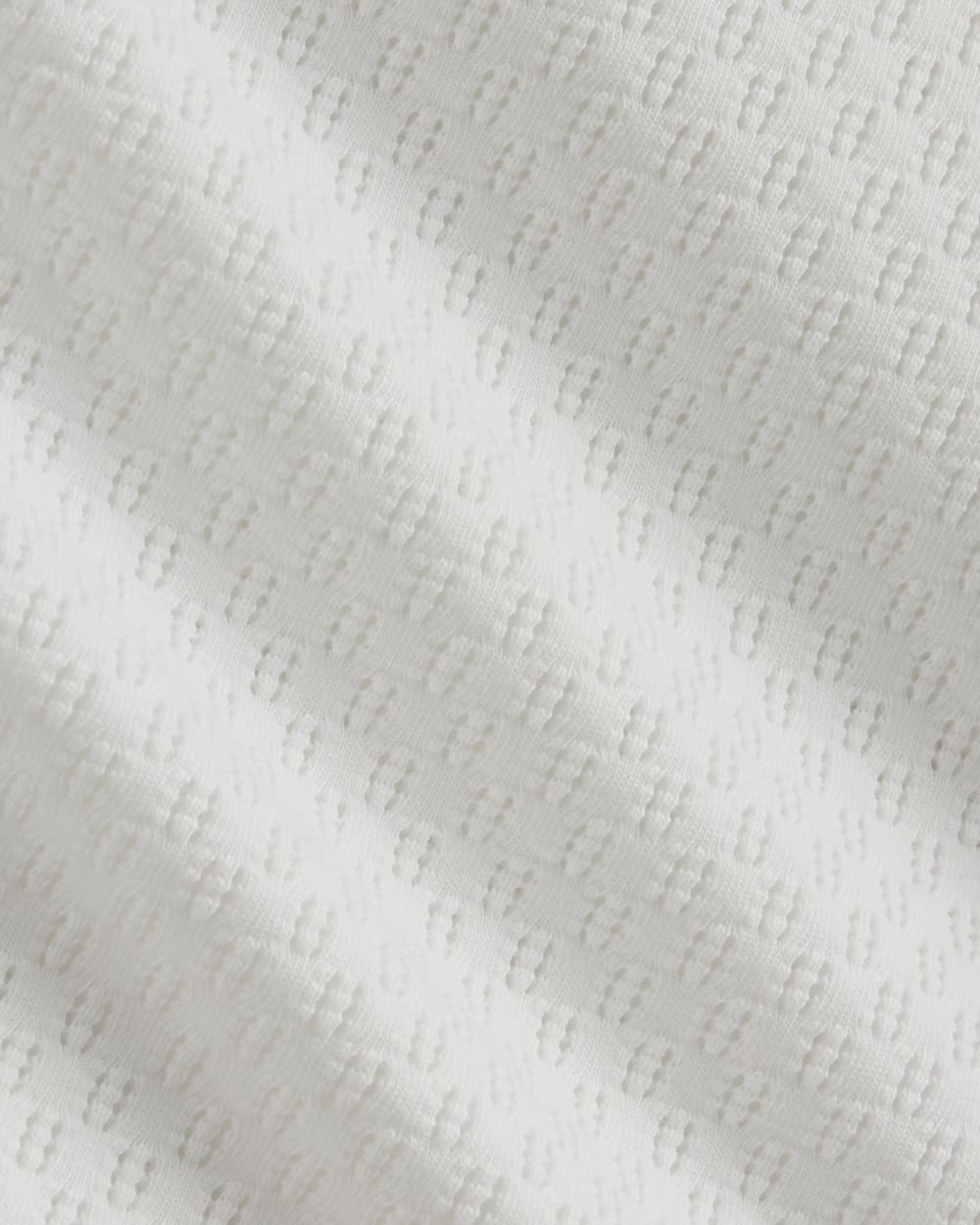 The Pointelle Cami in White — detail view