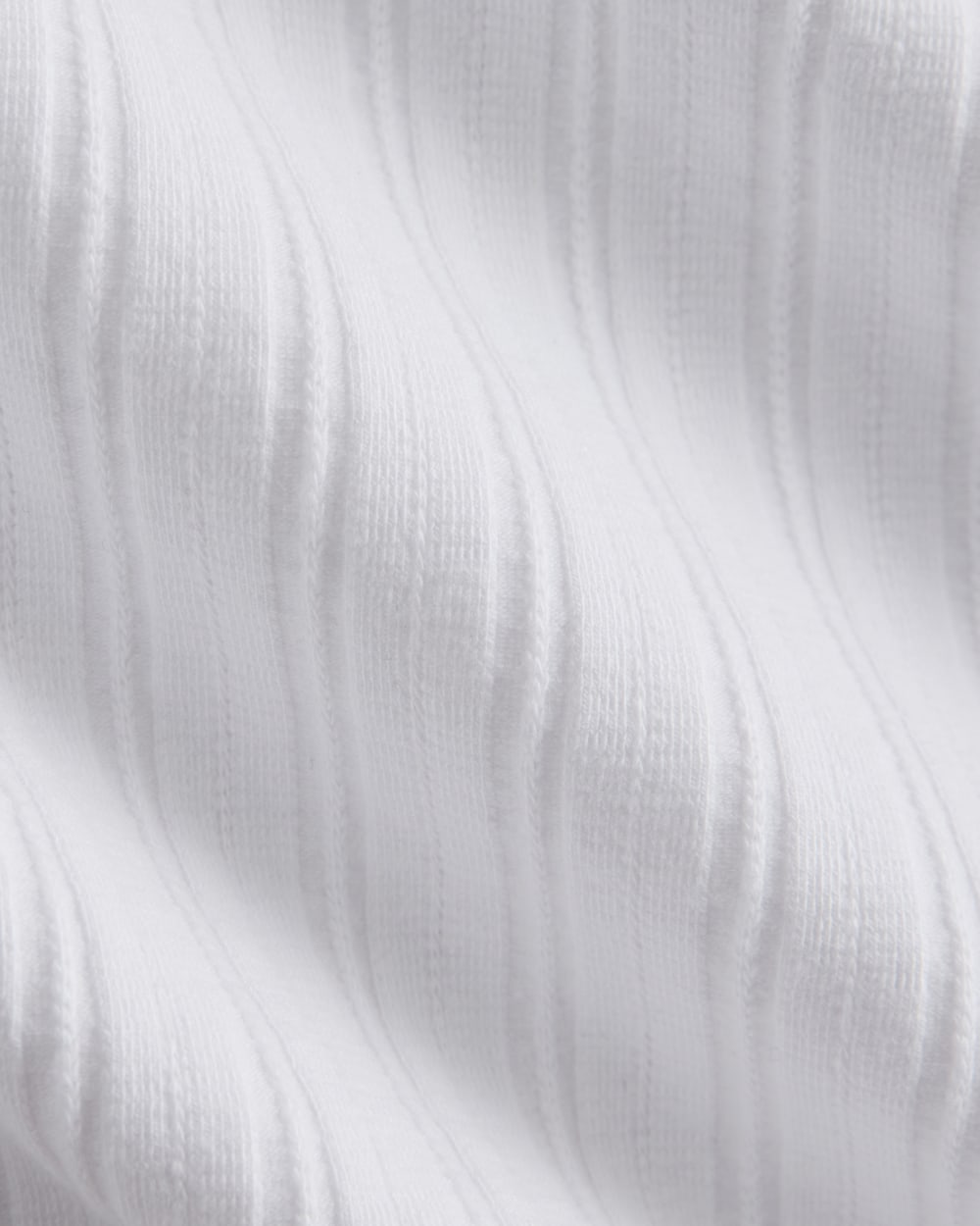 V-Neck Tank in Pointelle in White — detail view