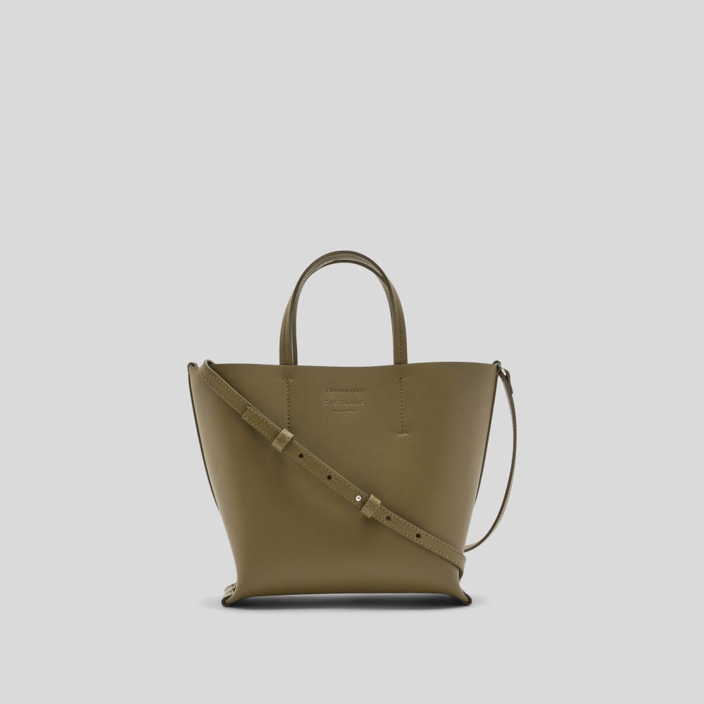 The Luxe Italian Leather Crossbody in Beech — front view