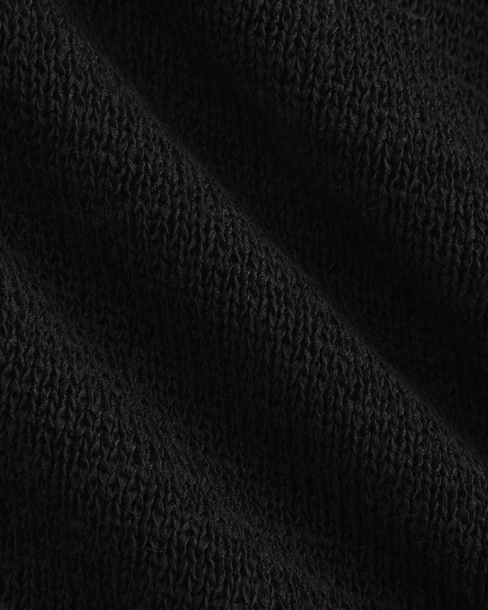 Racerback V-Neck Sweater in Black — detail view