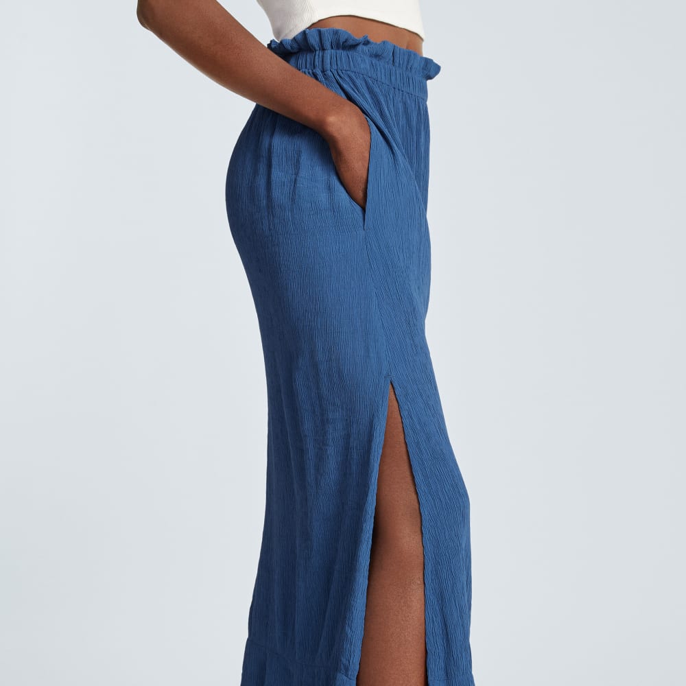The Naia™ Ripple Skirt in Deep Blue — detail view