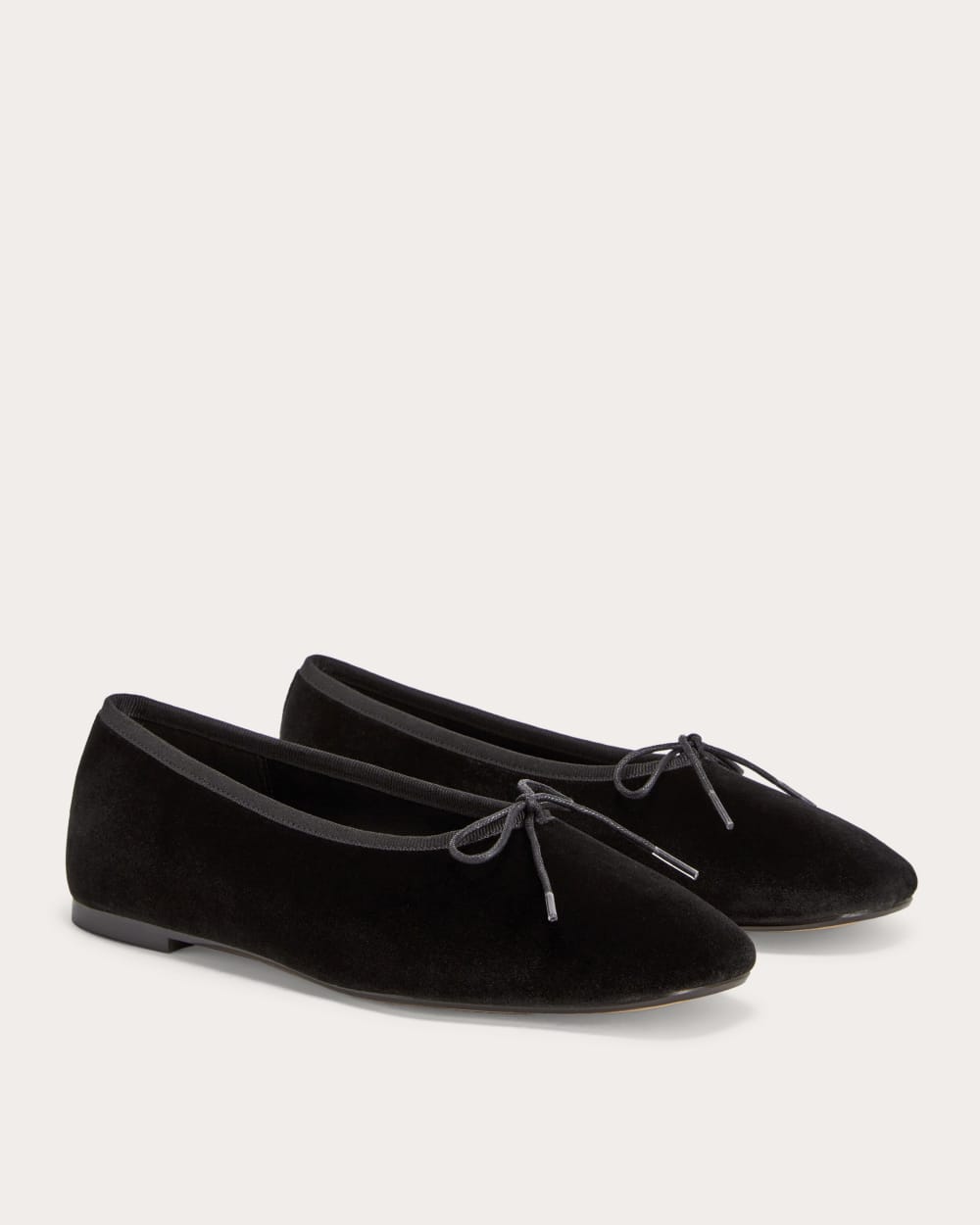 The Day Ballet Flat in Black Velvet — detail view