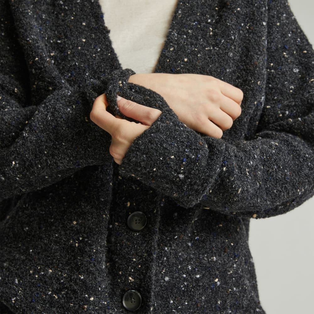The Confetti Cardigan in Black Multi — detail view