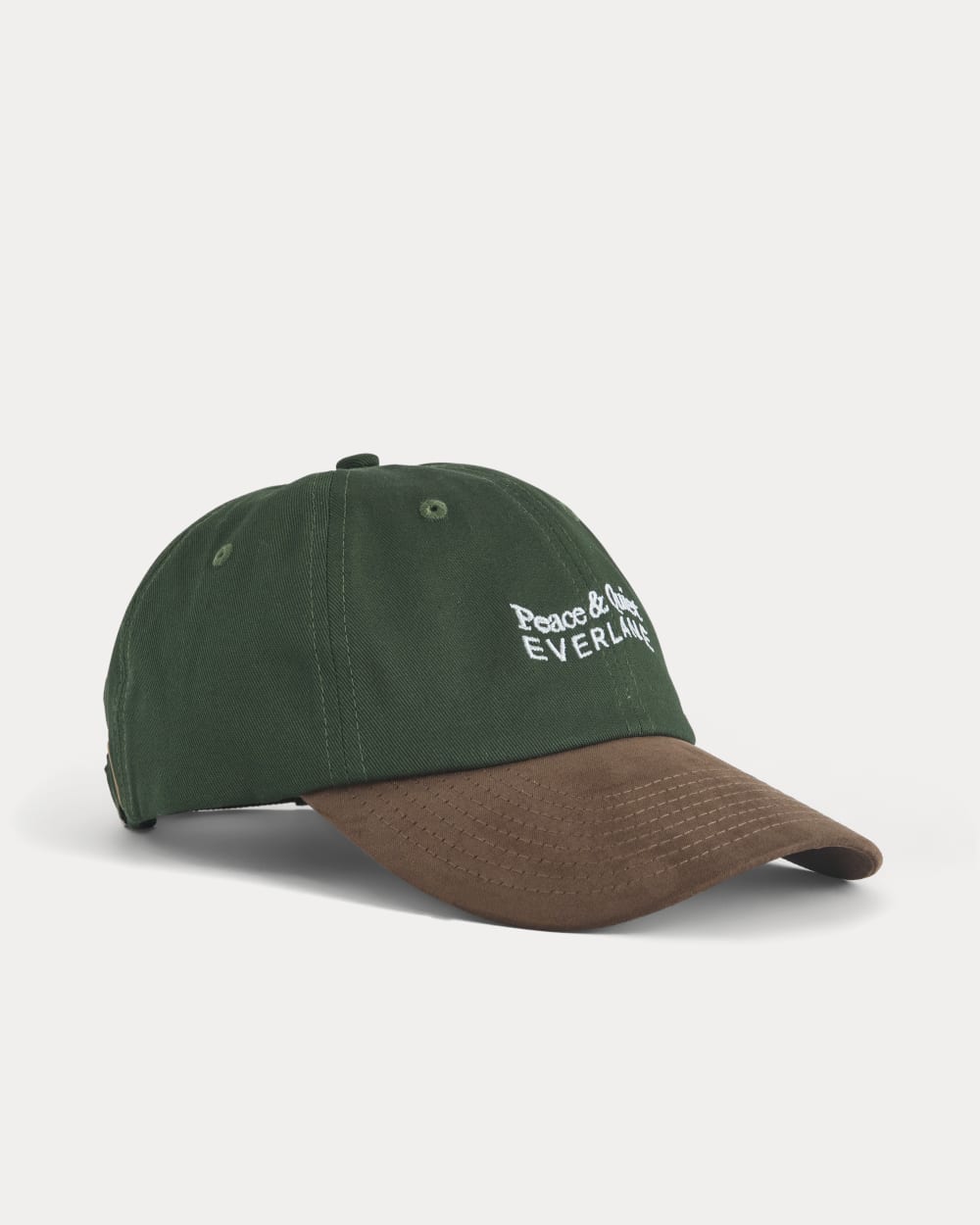Everlane x Peace & Quiet Baseball Hat in Pine — front view