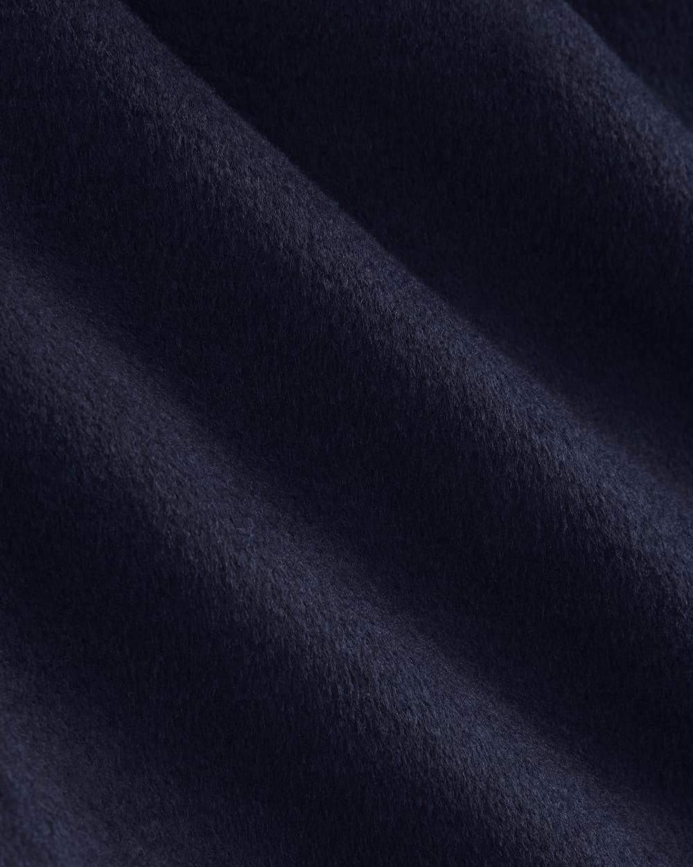 ReWool Belted Blanket Coat in Deep Navy — detail view