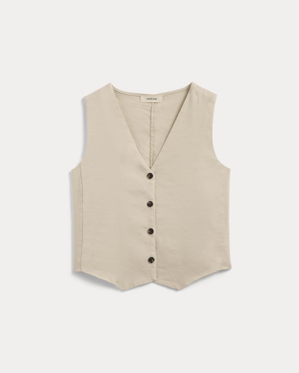 The Vest in Stretch Linen in Birch — alternate view