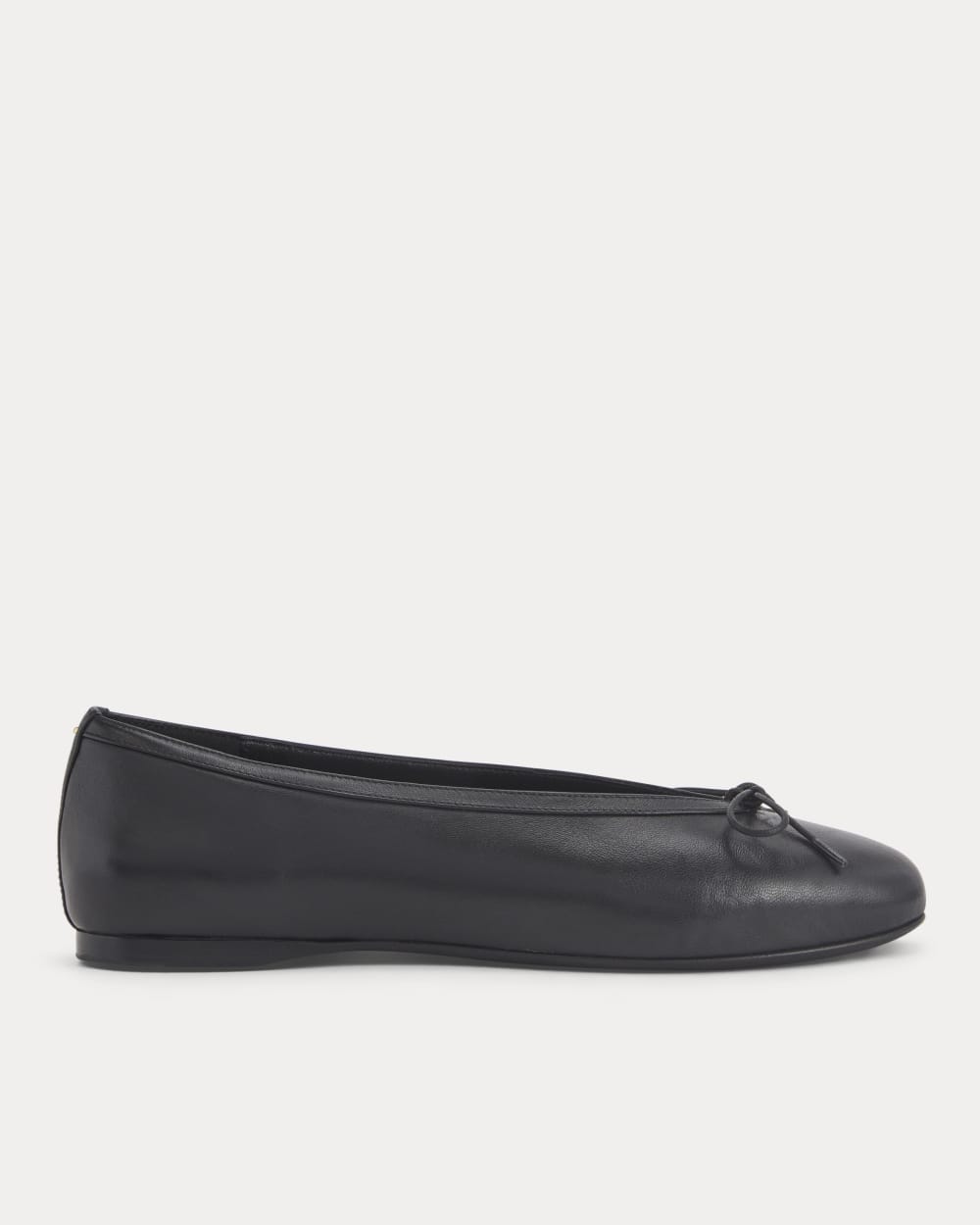 Made in Italy Ballet Flat in Black Leather — front view