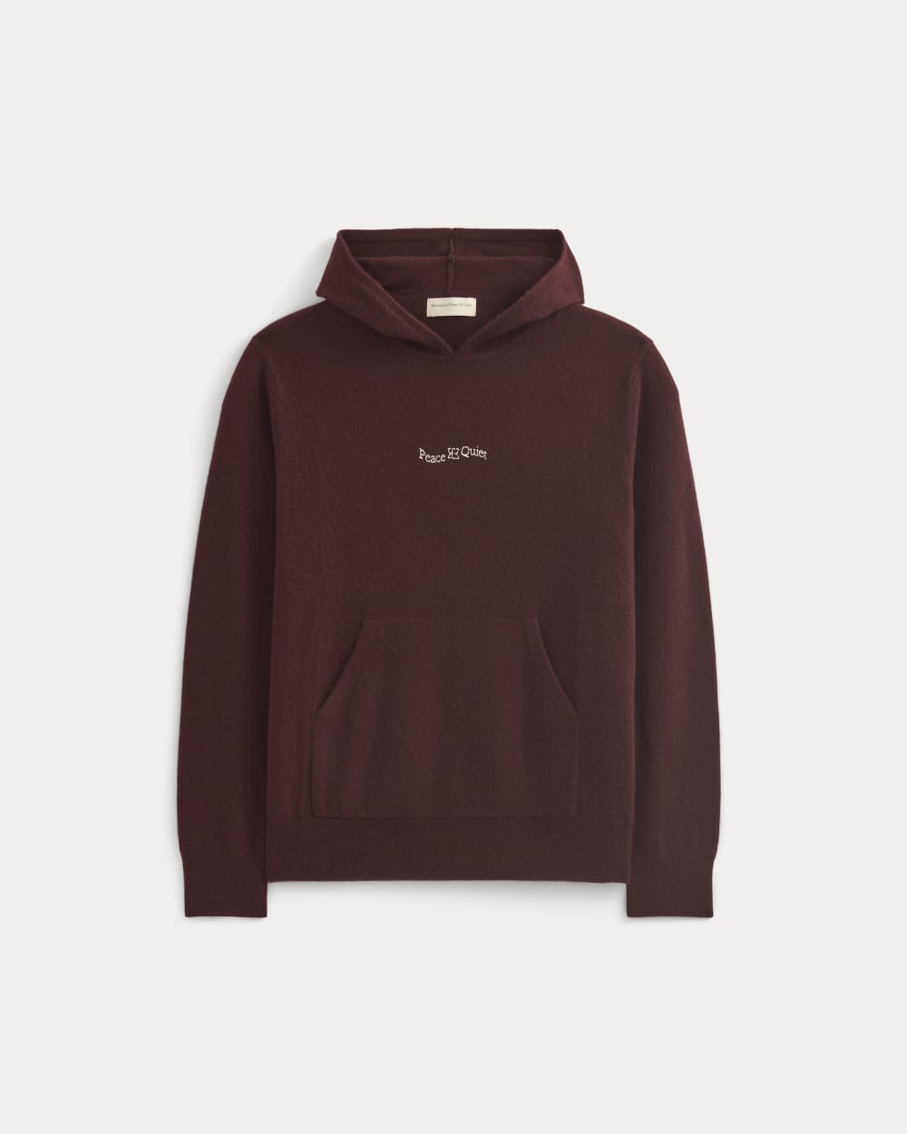 Everlane x Peace & Quiet Cashmere Hoodie in Wine — alternate view