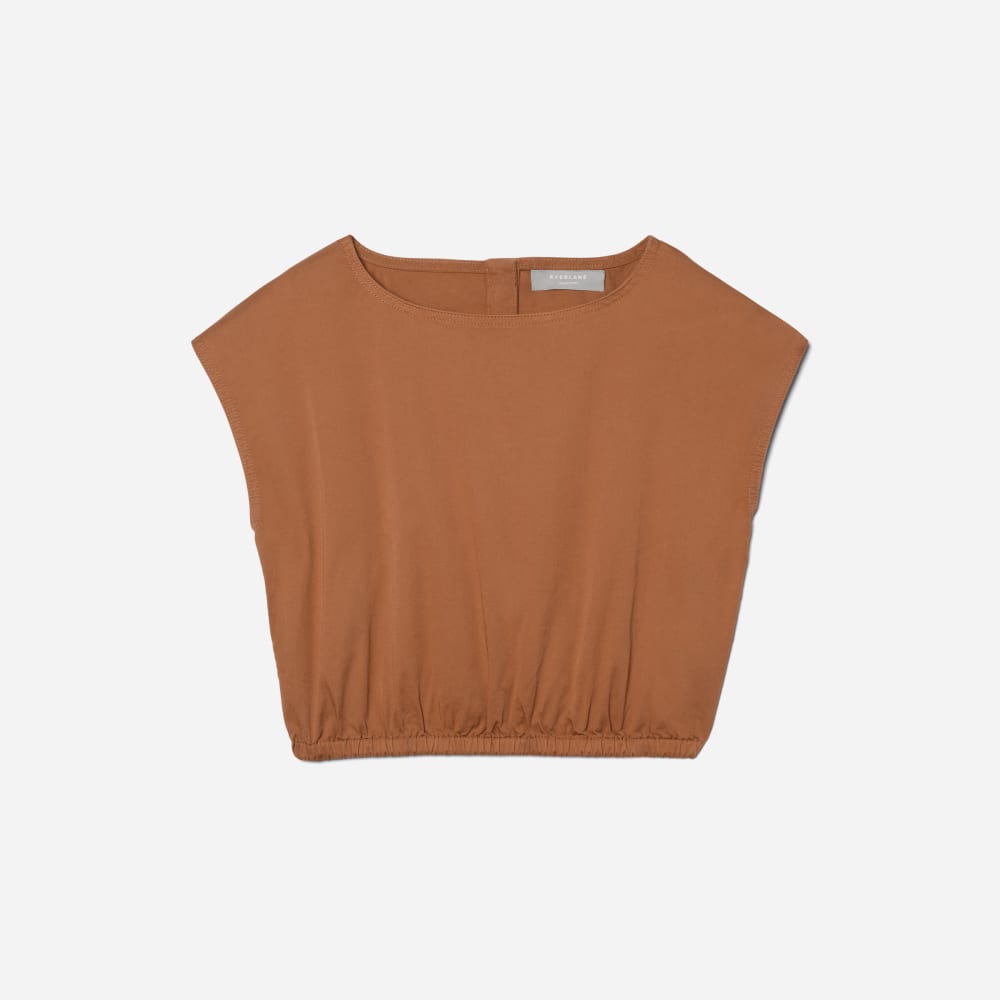 The Bubble Top in Tawny Brown — front view
