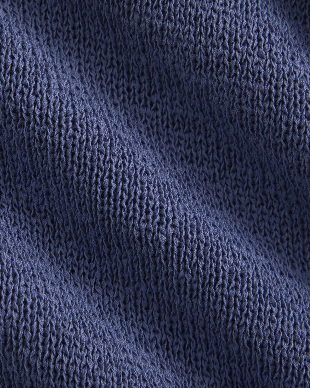 Racerback V-Neck Sweater in Blue Dusk — detail view