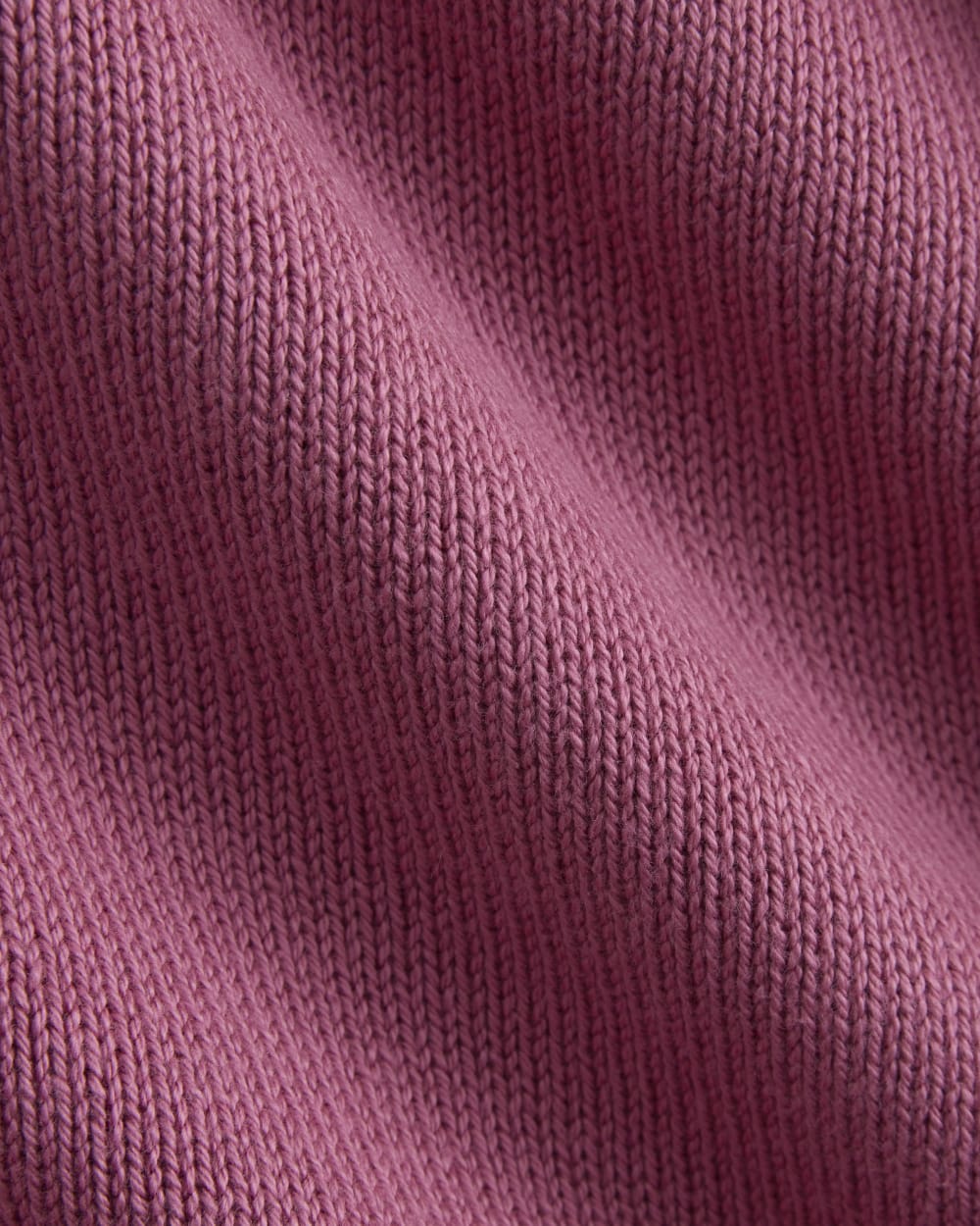 The Boxy Sweater in Everyday Cotton in Heather Rose — detail view