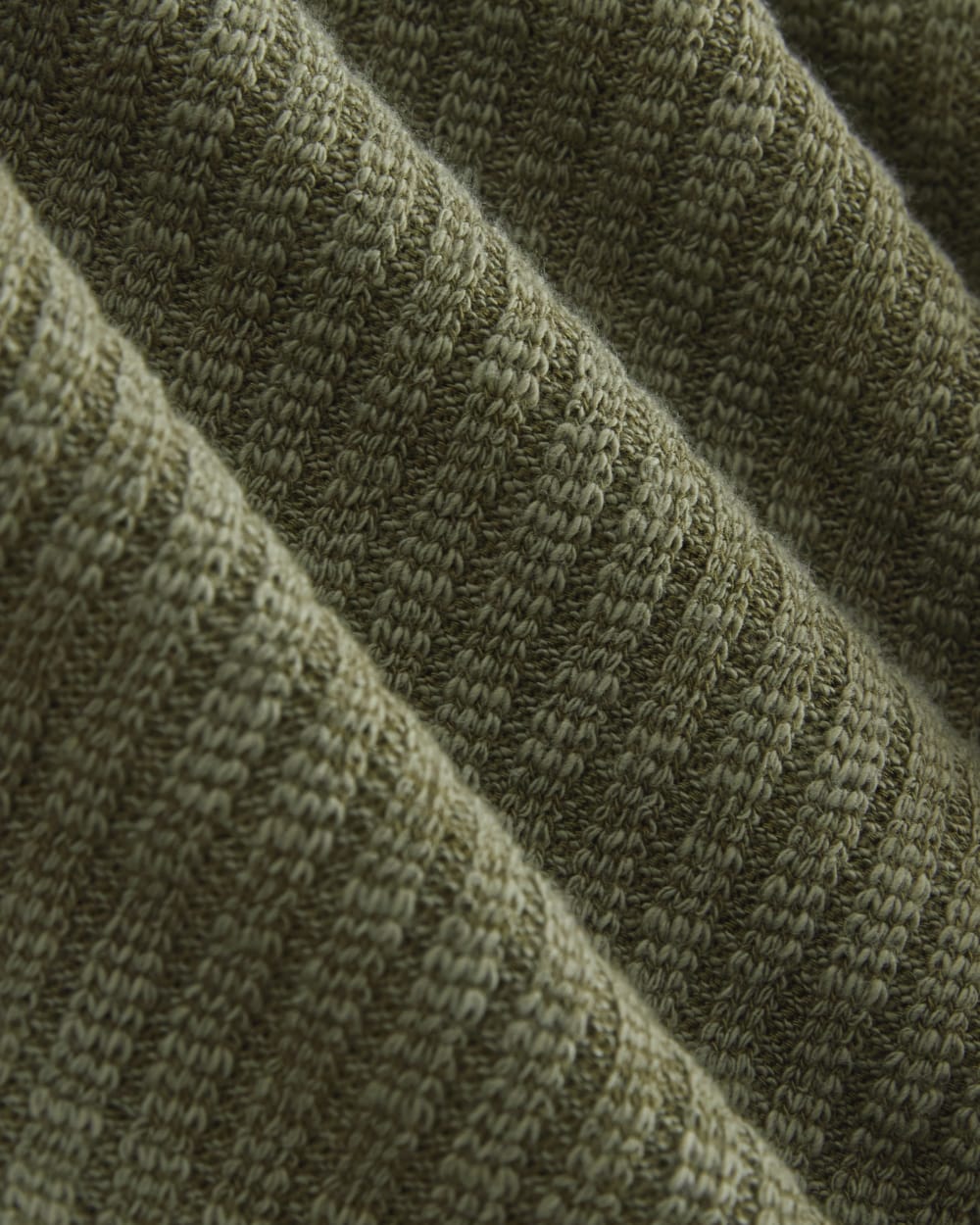 The Cozy Rib Henley in Kalamata — detail view