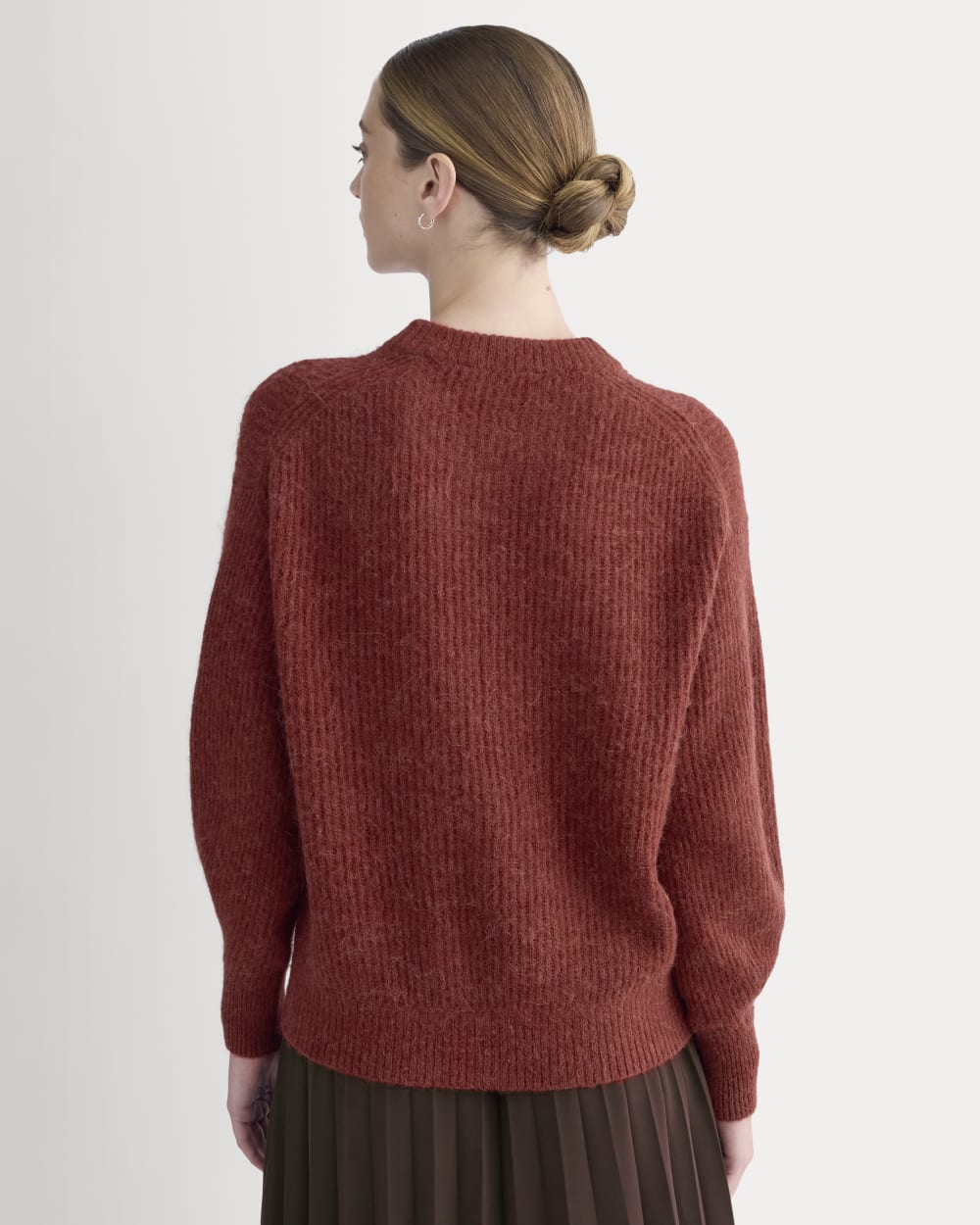 The Cocoon Crew in Alpaca in Merlot — detail view