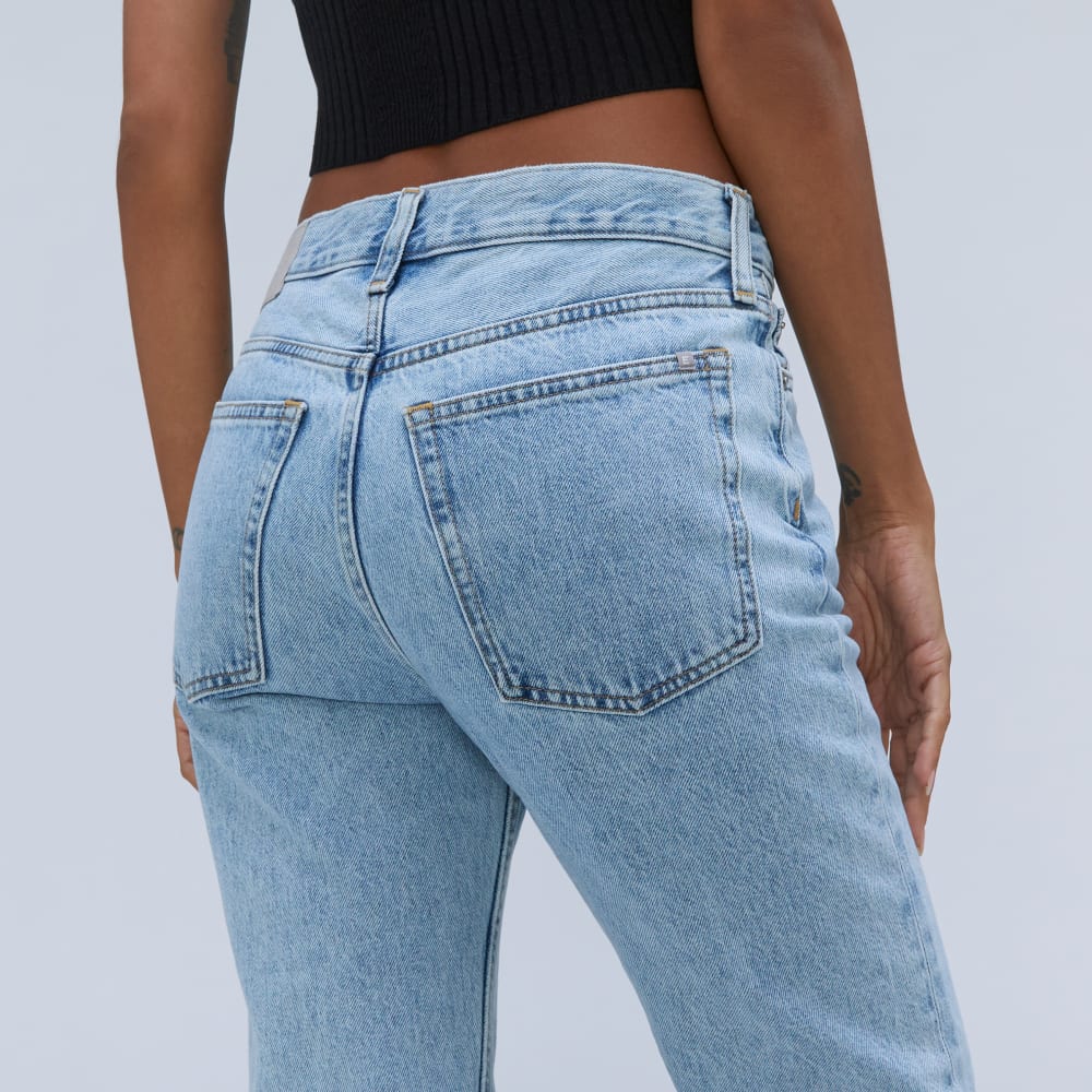 The Rigid Slouch Jean in Vintage Sky Blue — detail view