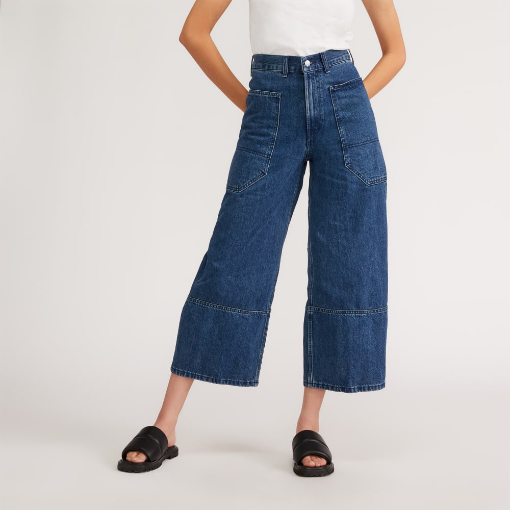 The Way-High® Gardener Cropped Jean in Vibrant Blue — detail view
