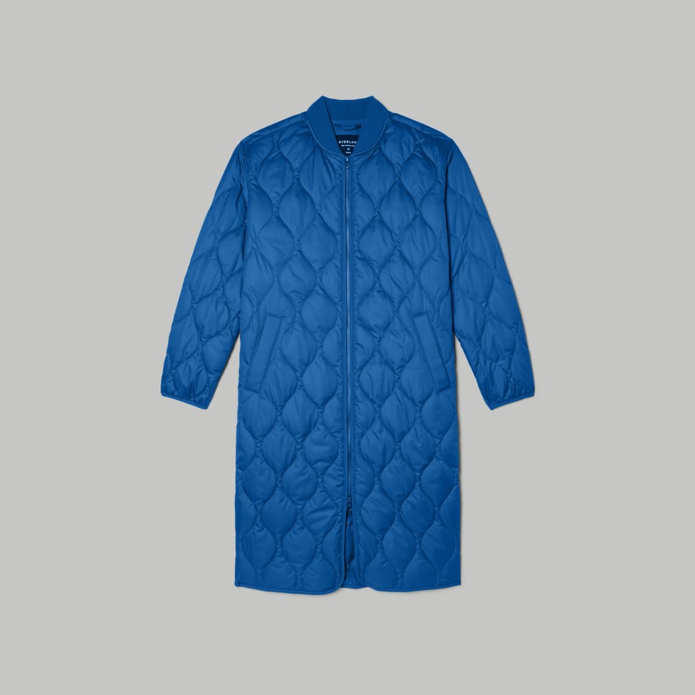 The ReNew Long Liner in Lapis Blue — alternate view
