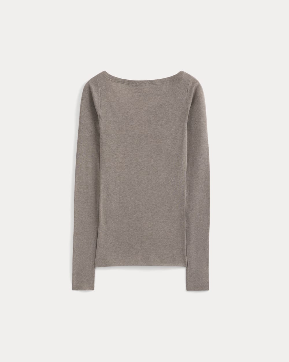Tissue Boatneck Top in Heathered Chocolate Chip — alternate view
