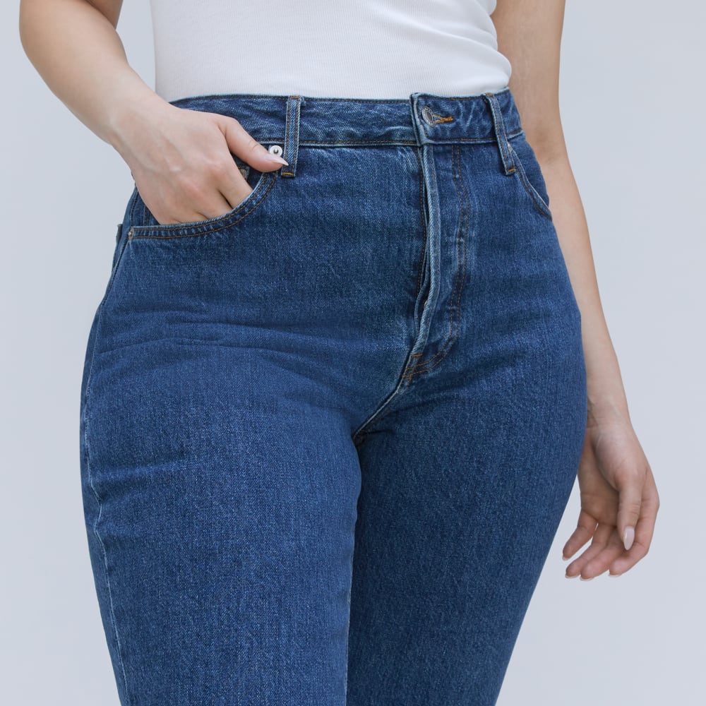 The '90s Cheeky Hourglass Jean in Deep Atlantic — detail view