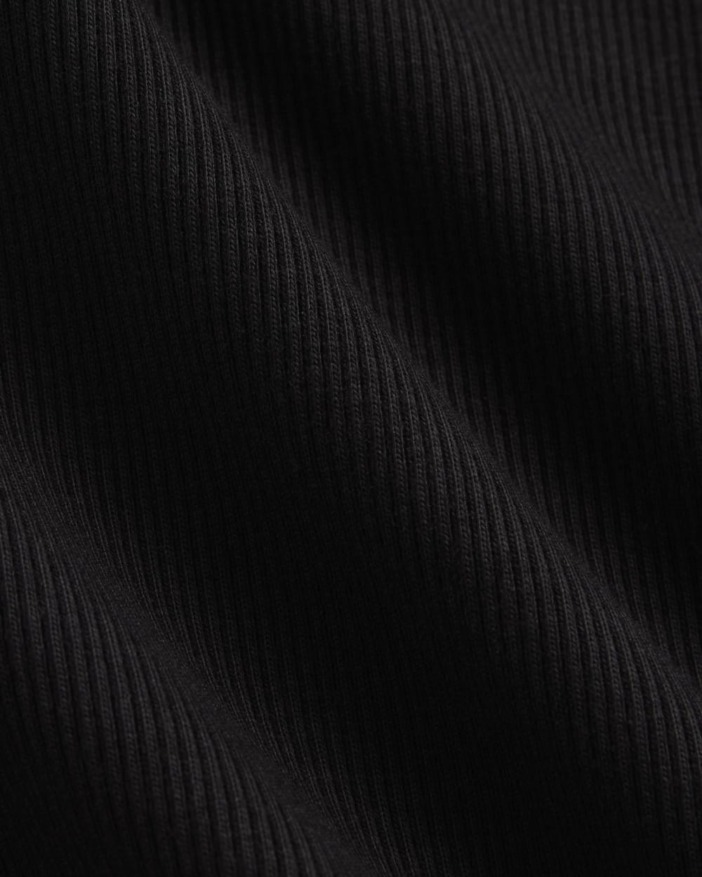 The Selfie Henley Tank in Black — detail view