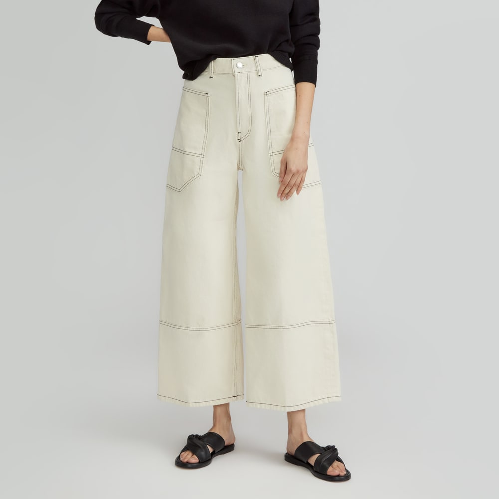 The Way-High® Gardener Cropped Jean in Ecru — detail view