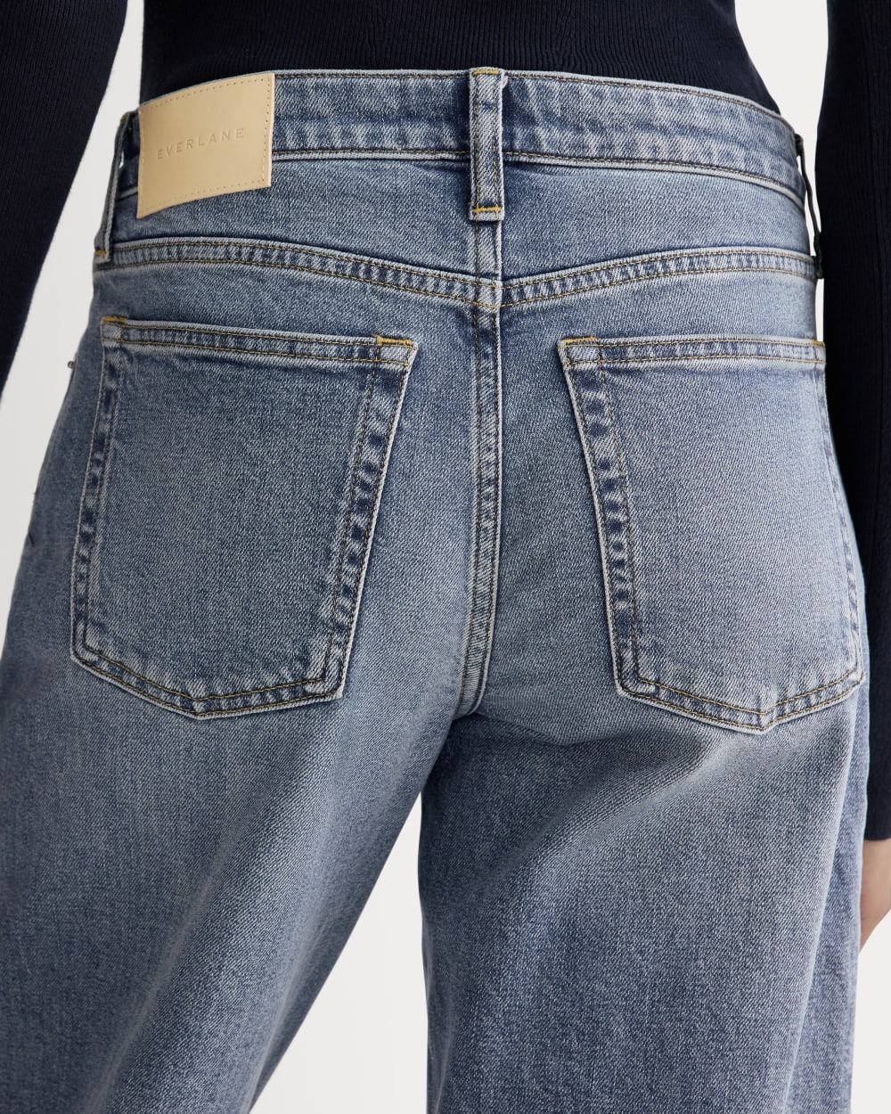 The Mid-Way Jean in Vintage Blue — detail view