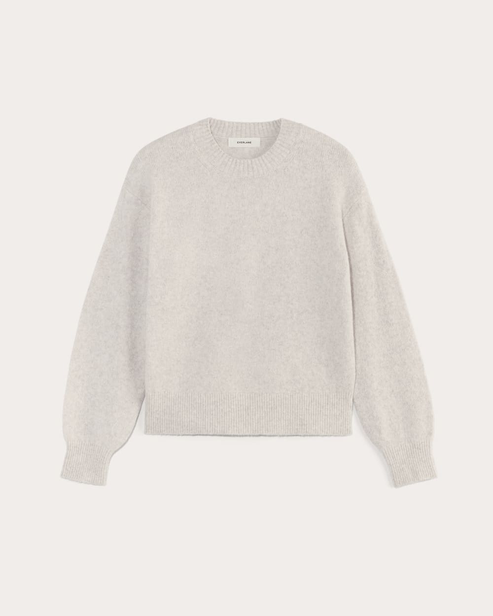 The Cocoon Crew in Plush Cotton in Heathered Oat — alternate view