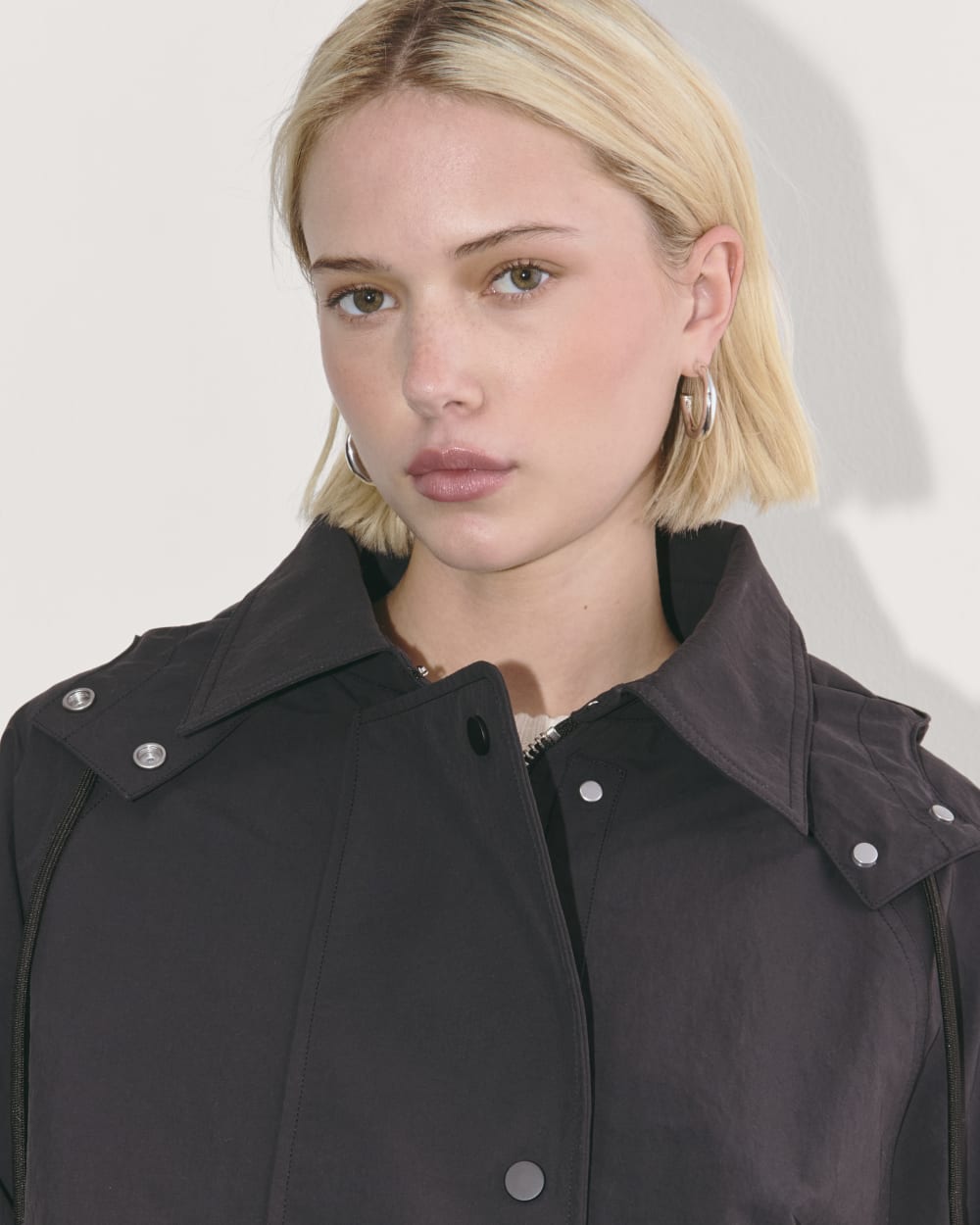 The Oversized Anorak in Black — detail view
