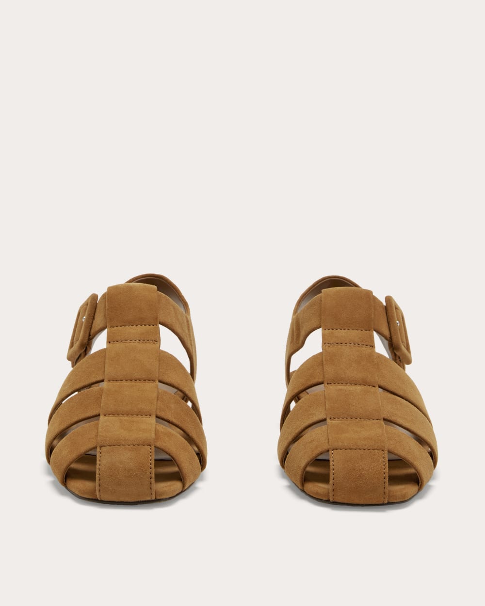 The Day Fisherman Sandal in Saddle Brown Suede — detail view