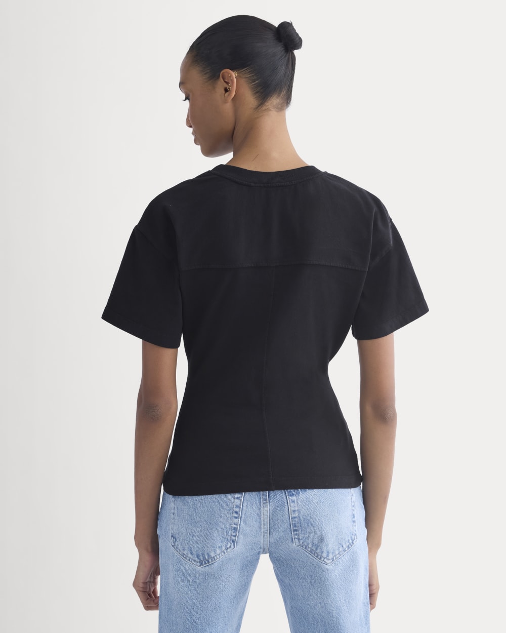 Everlane x Elena Bonvicini 73 Tee in Closing Time — detail view