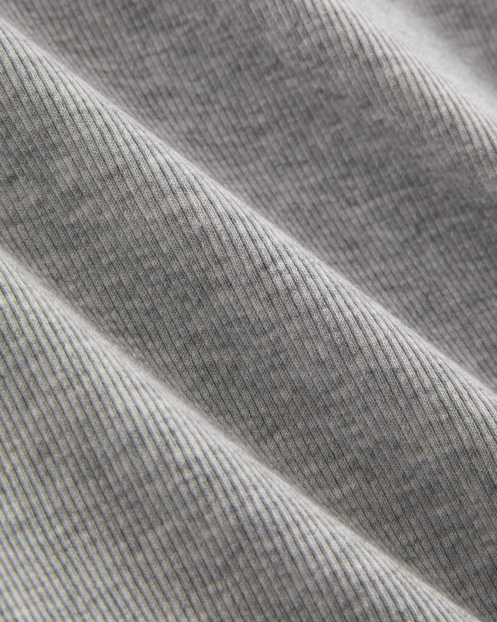 The Luxe Rib Funnel-Neck Tank in Classic Heather Grey — detail view