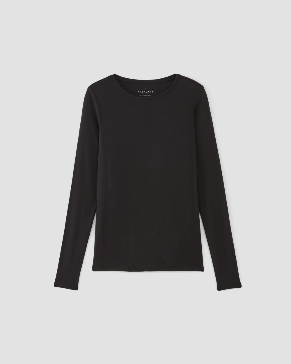 The Long-Sleeve Tee in Butterluxe in Black — alternate view