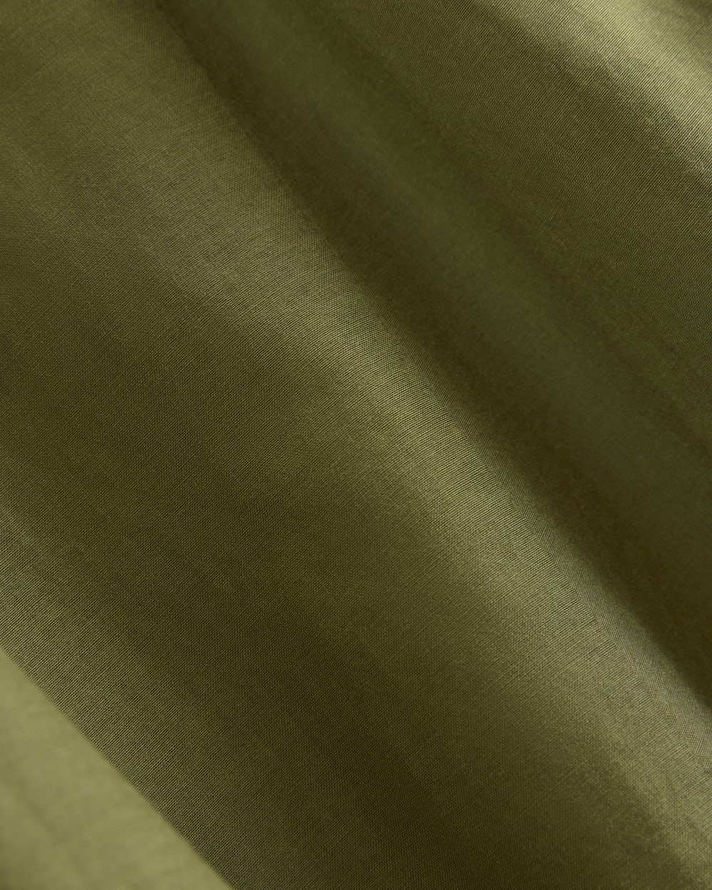 Godet Mini Skirt in Cotton Silk in Mayfly — detail view
