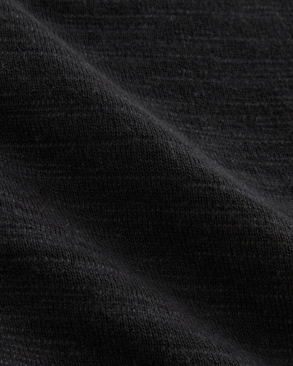 The Slouch Sweater in Cotton Linen in Black — detail view