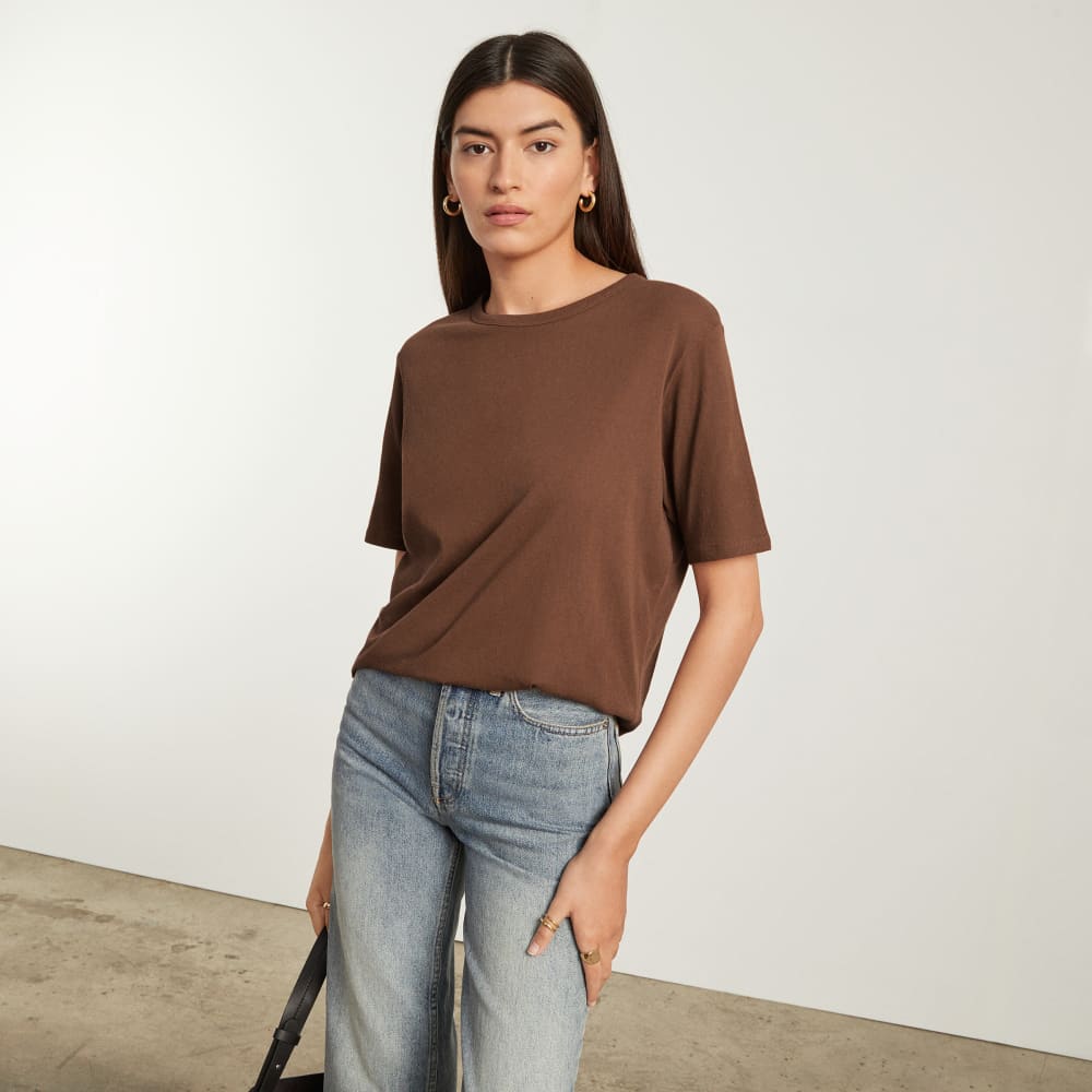 The Air Tee in Walnut — detail view