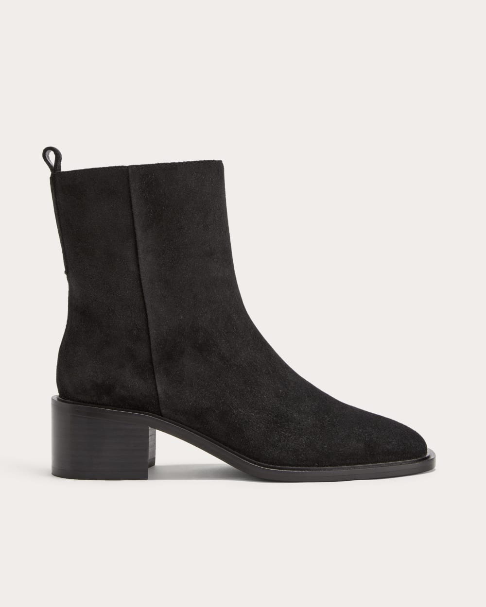 The City Boot in Black Suede — front view