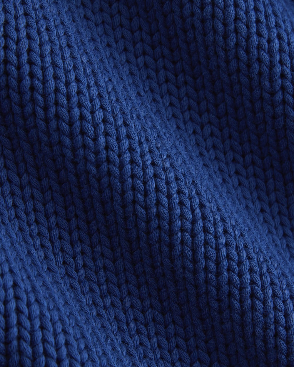 Oversized Cocoon Crew in Elevated Cotton in Estate Blue — detail view