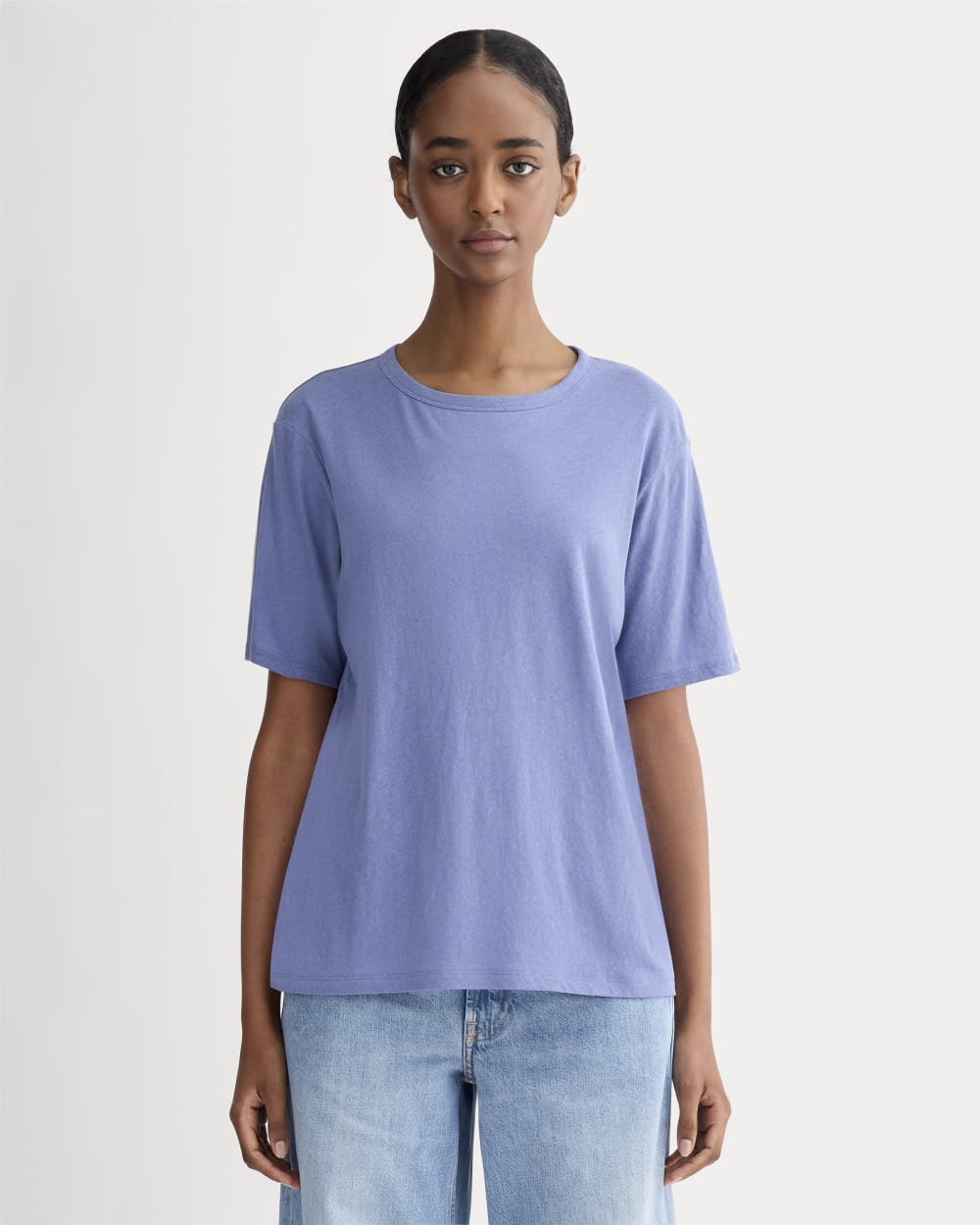 The Air Tee in Blue Dusk — front view