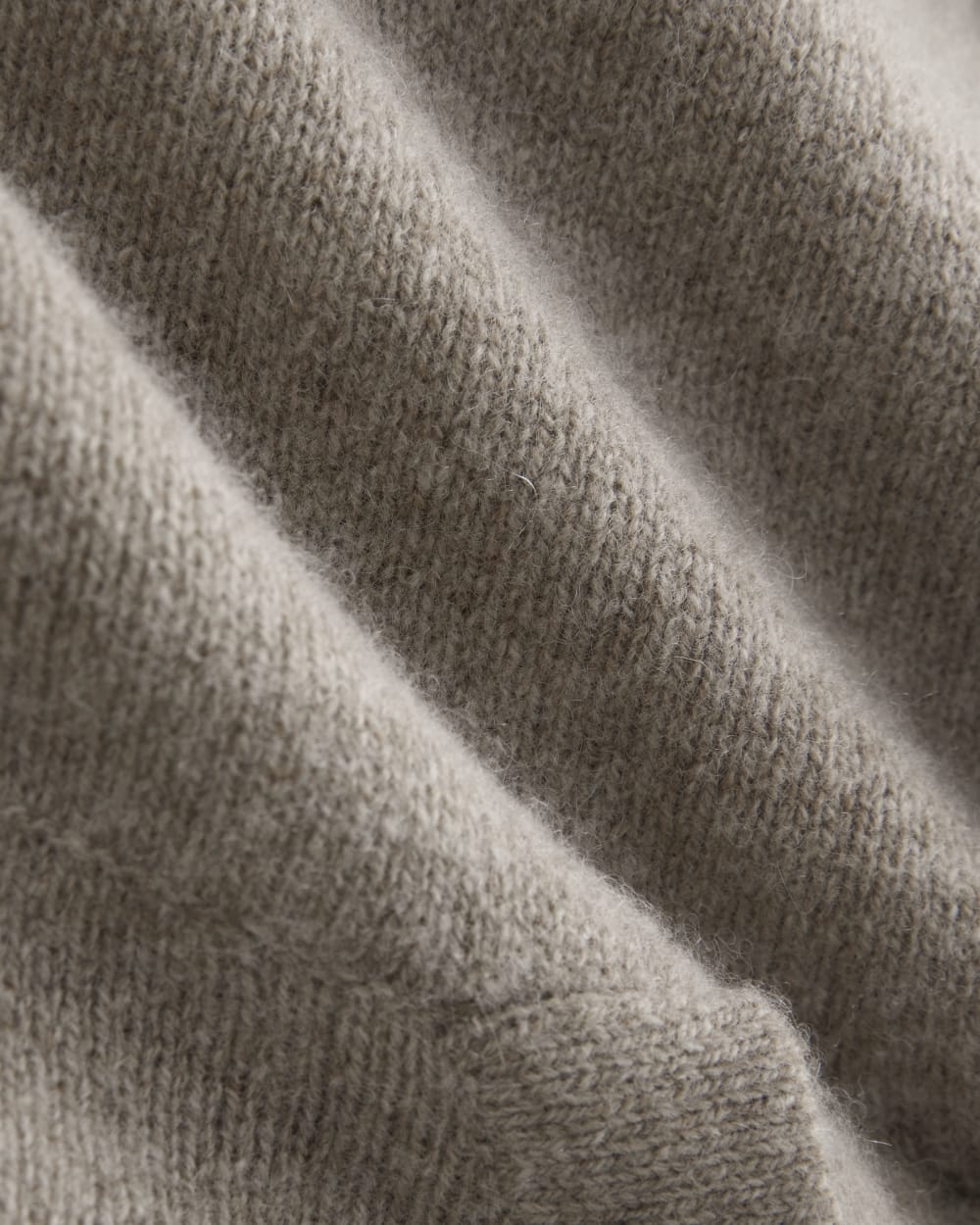 Full-Zip Hoodie in Wool Cashmere in Oatmeal — detail view