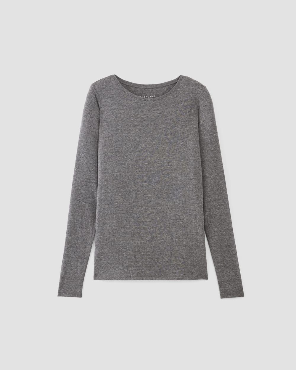 The Long-Sleeve Tee in Butterluxe in Heather Charcoal — alternate view