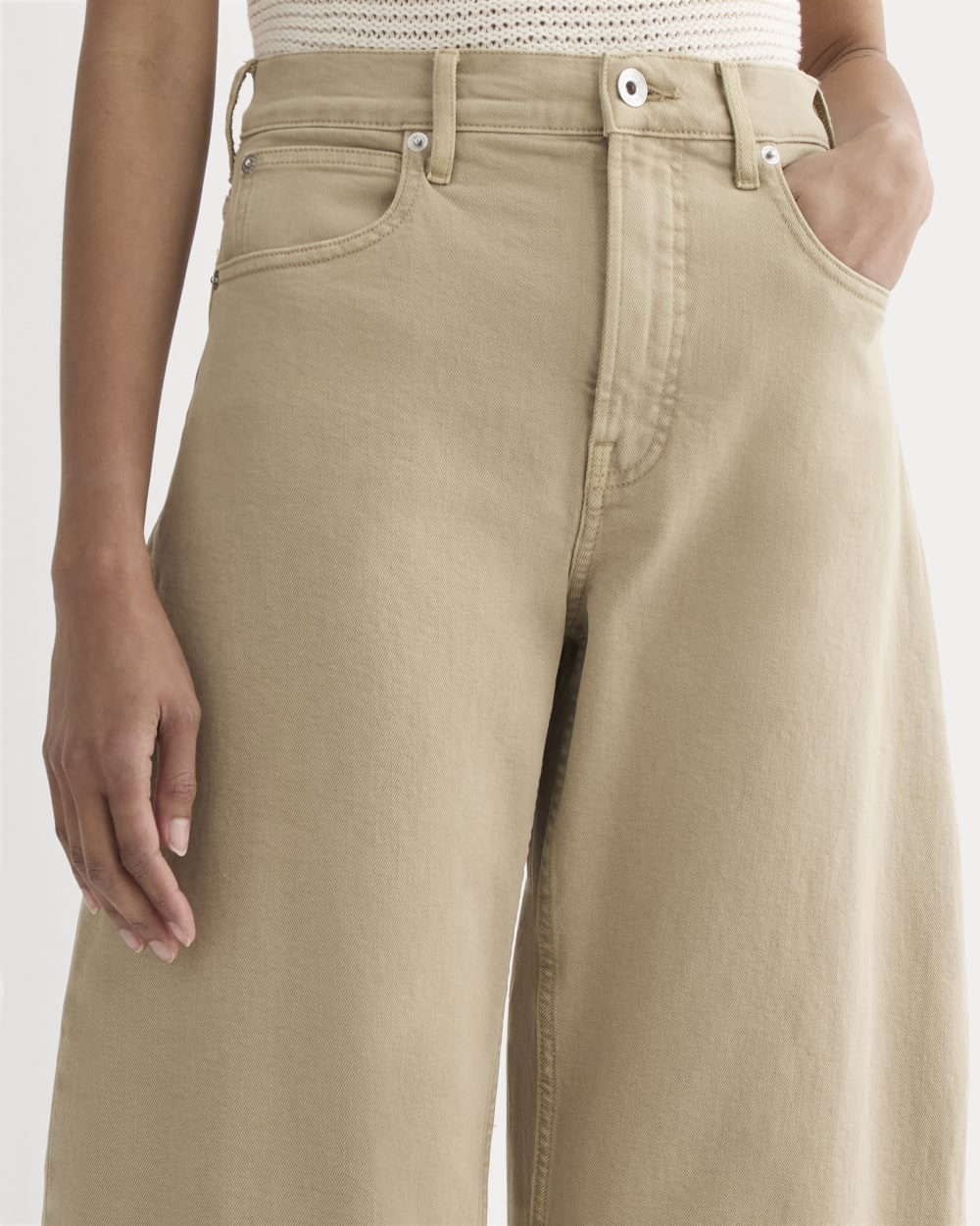 The Way-High® Curve Jean in Garment-Dyed Tan — detail view