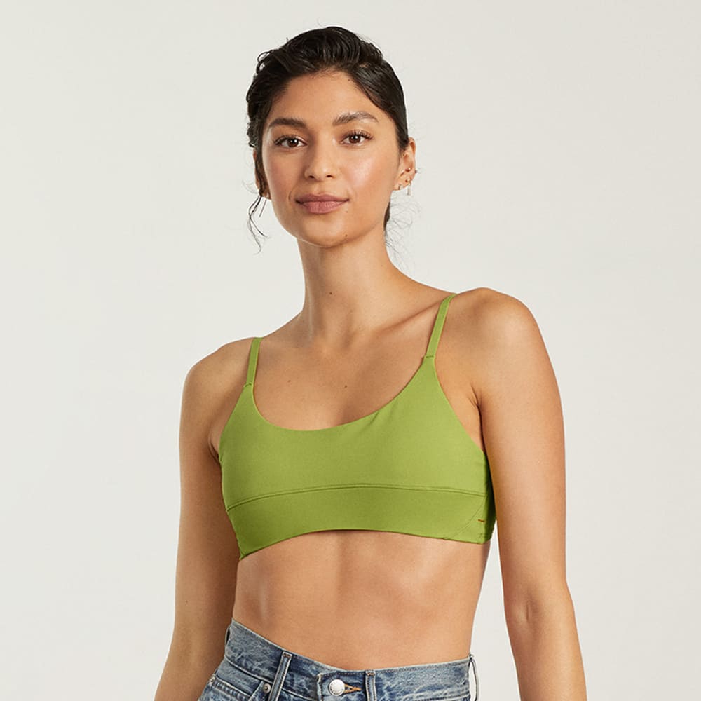 The Scoop-Neck Bikini Top in Pepper — alternate view