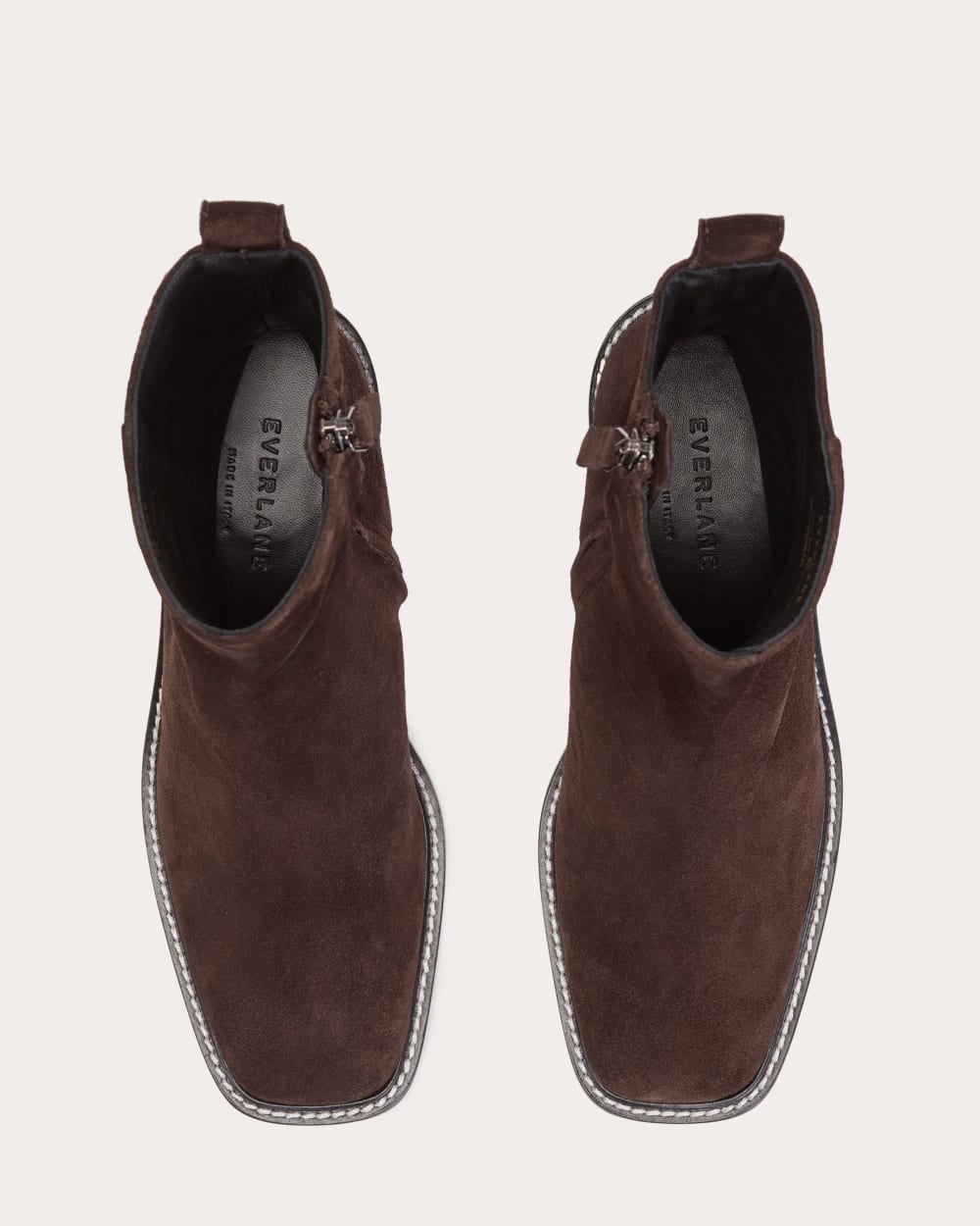 The City Boot in Dark Brown Suede — detail view