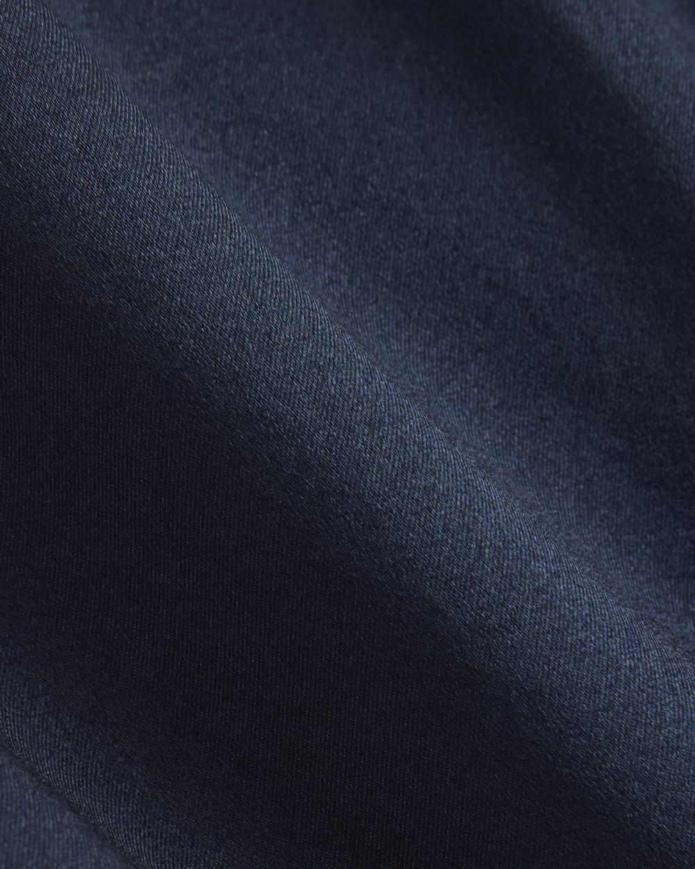 Wrap Top in Silk Charmeuse in Navy — detail view