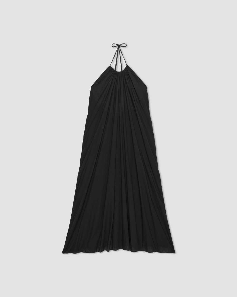 The Tie-Back Halter Dress in Black — alternate view