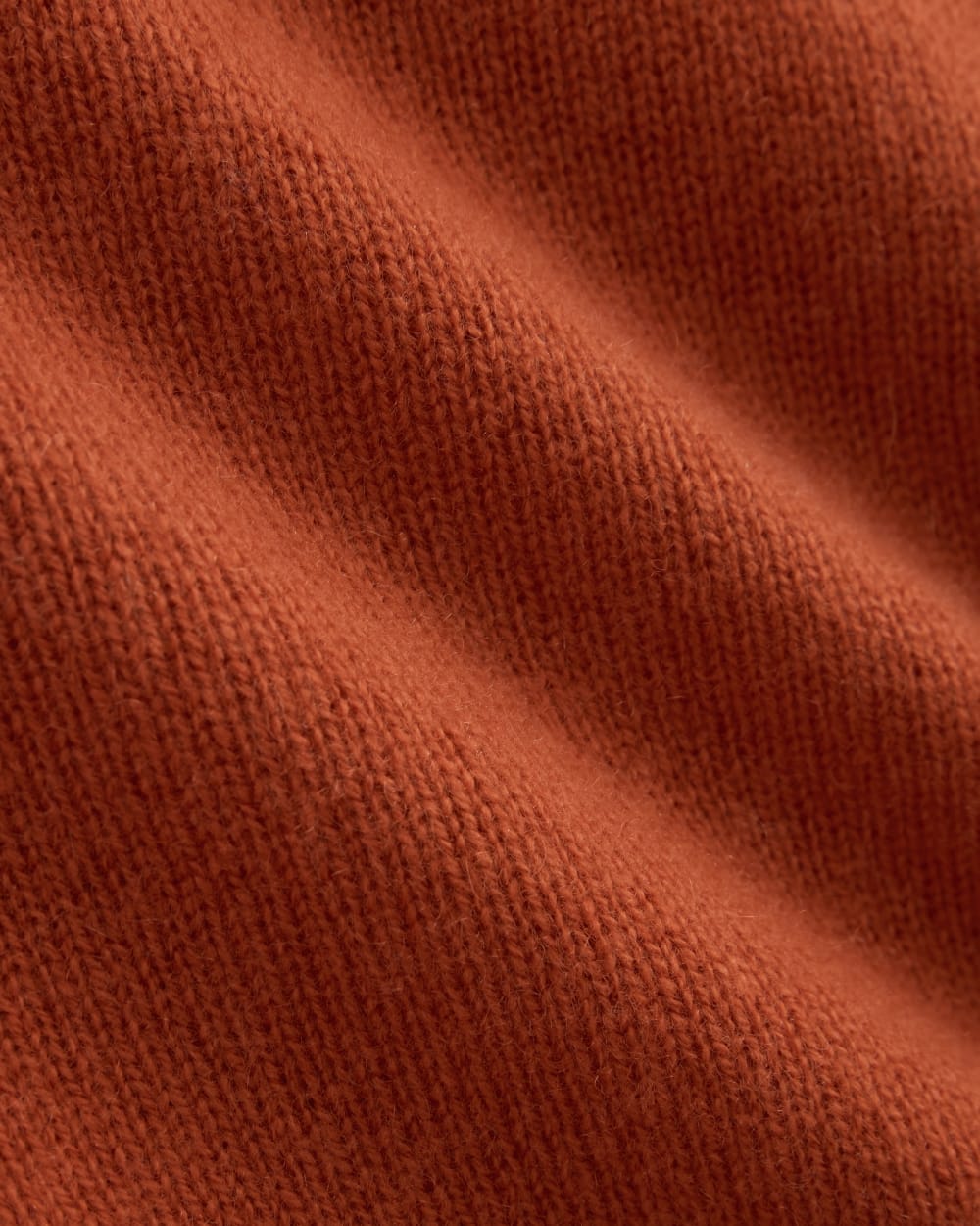 The Boxy Crew in Cashmere in Rust — detail view