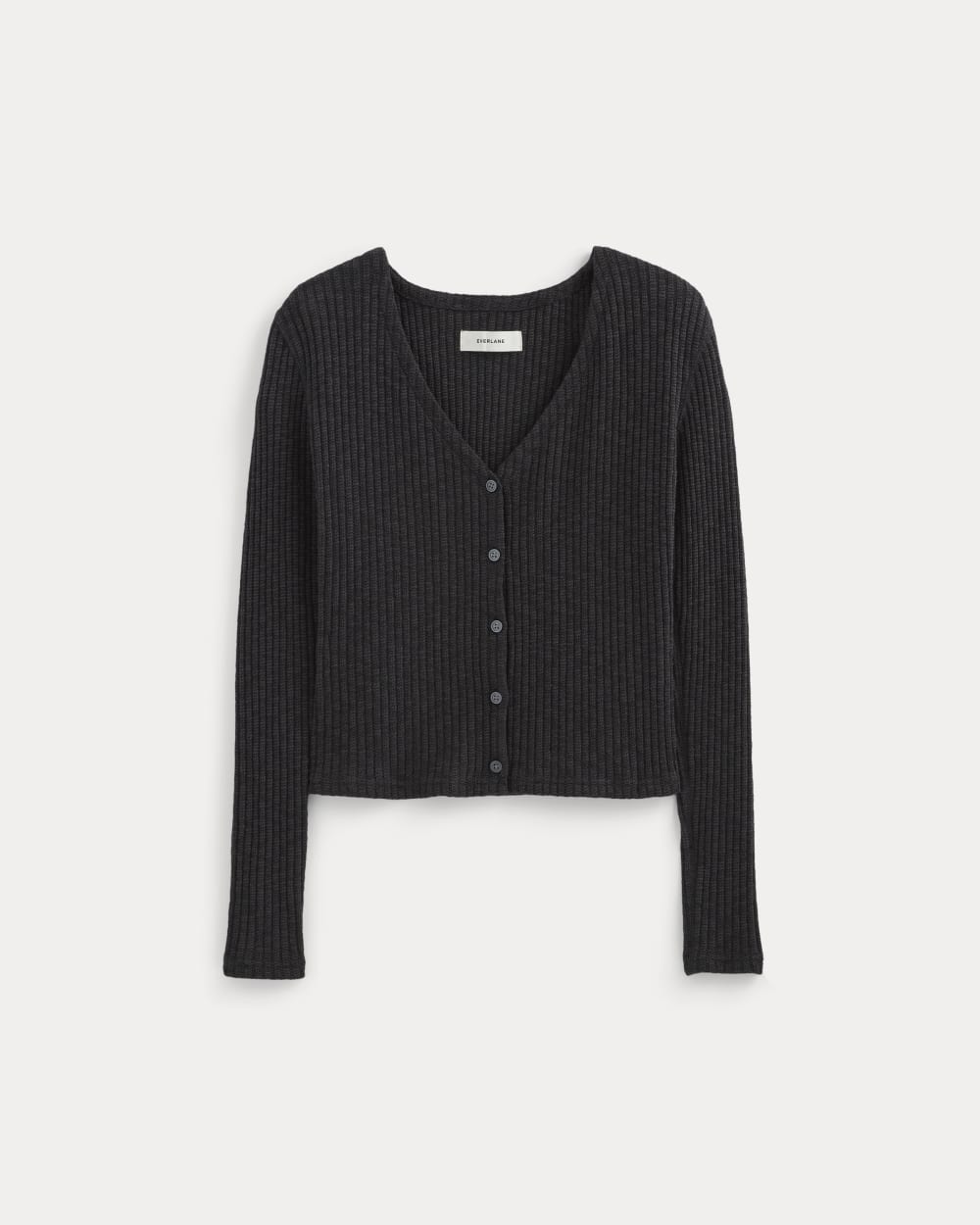 The Cozy Rib Cardigan in Black — alternate view